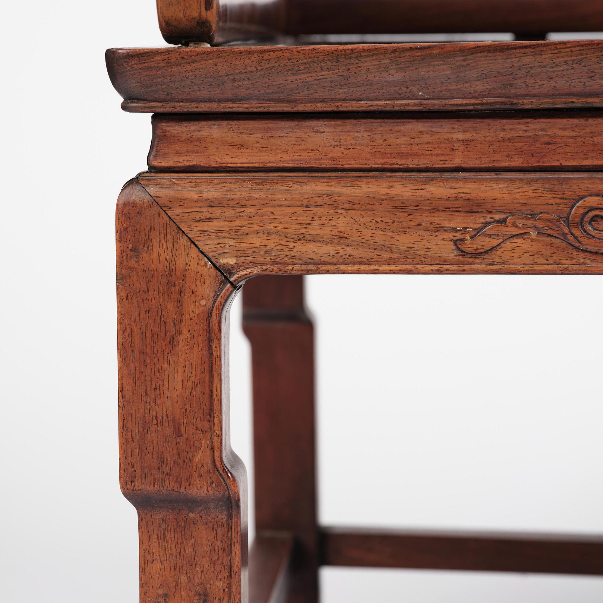Dagbädd, hardwood. Qingdynastin, 1800-tal.