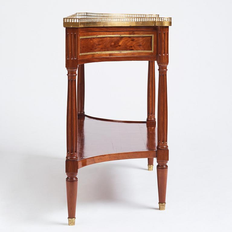 A Louis XVI console desserte by F. Schey (master in Paris 1777), late 18th century.