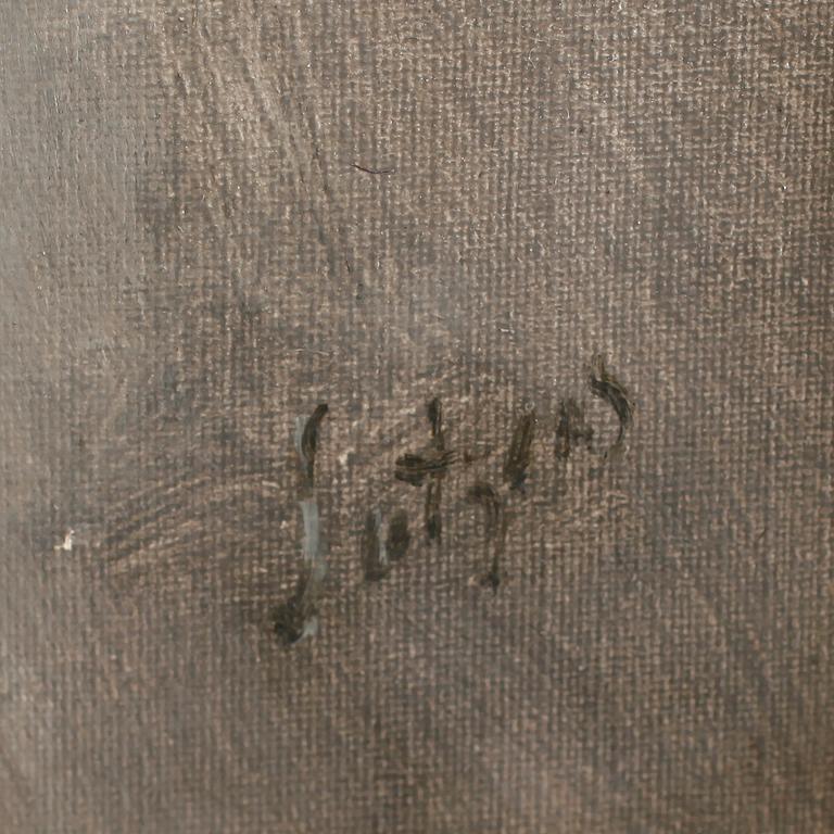 OKÄND KONSTNÄR, 1 par, oljor på duk, signerade Lutgens, 1800-/1900-tal.