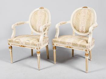 SALONGSGRUPP, 6 del, gustaviansk stil, 1900-talets första hälft.