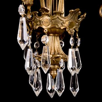 A late 19th century candle chandelier.