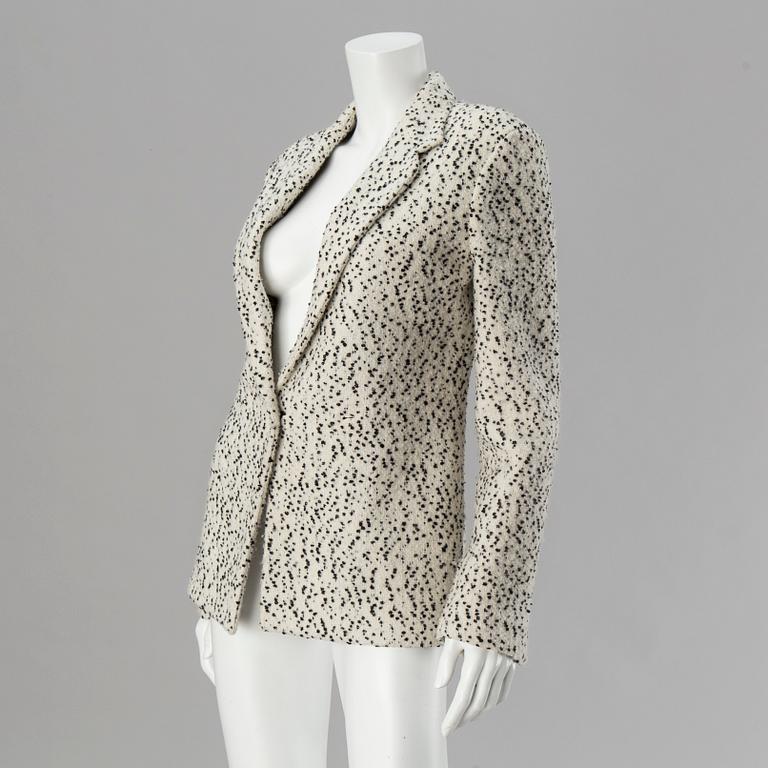 A wool jacket by Céline.