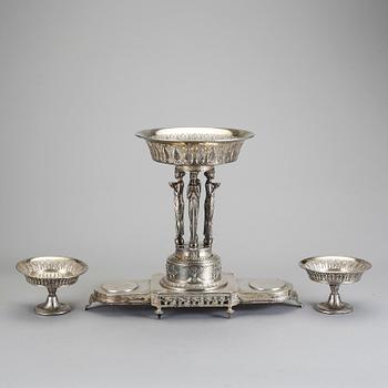 BORDSUPPSATS, nysilver, Württembergische Metallwarenfabrik WMF, 1900-talets början.