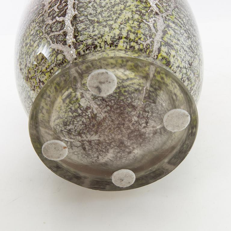 Table lamp and vase, Ikora, WMF (Württembergische Metallwarenfabrik), Germany, mid 20th century.