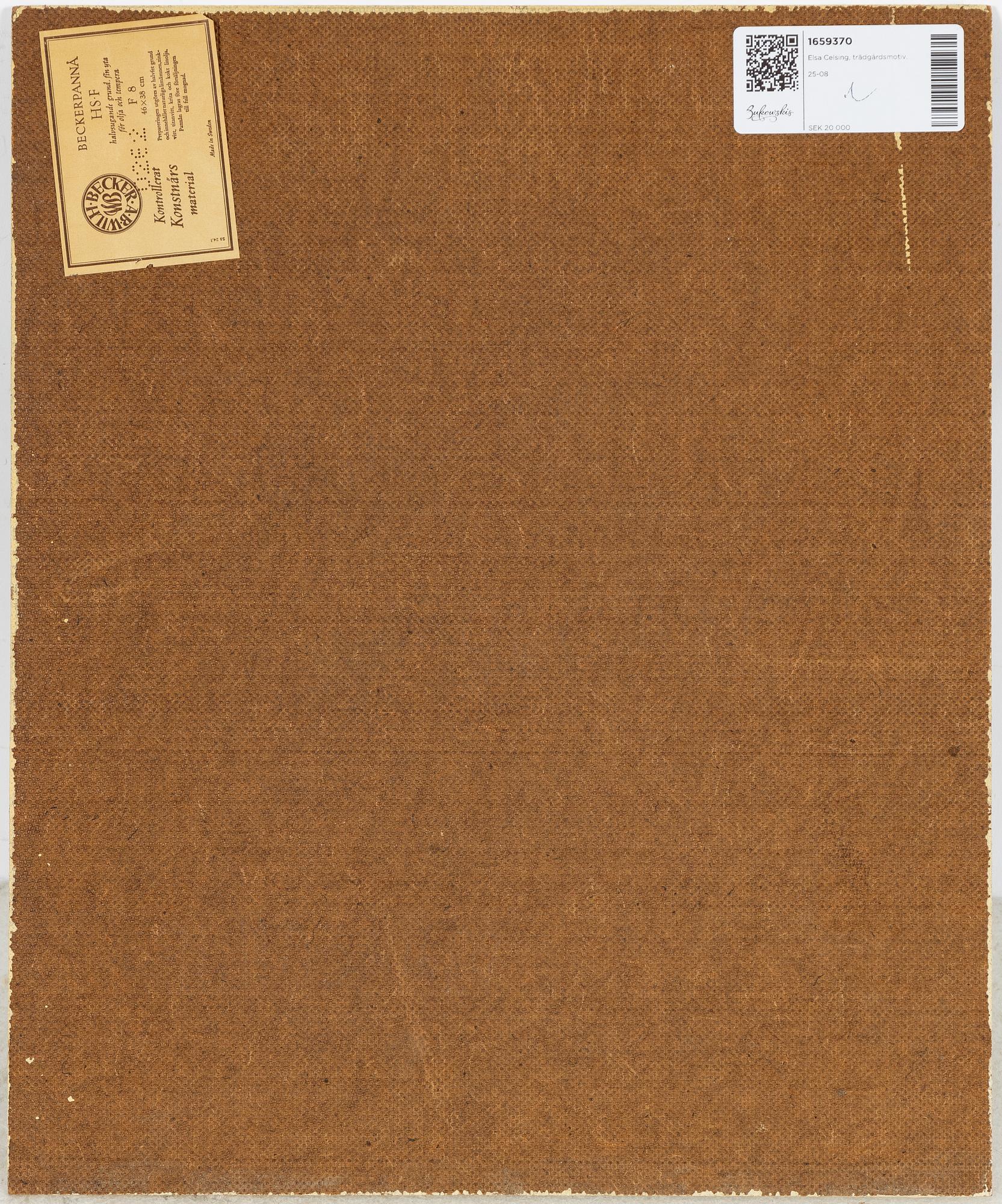 Elsa Backlund Celsing, Trädgårdsbänken.