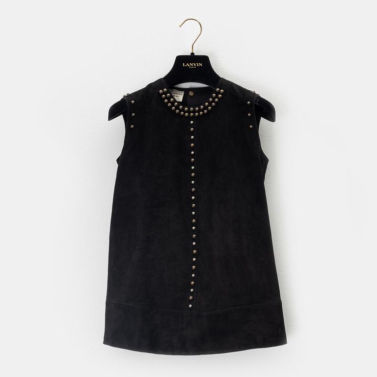 Lanvin, a suede top, size 34.