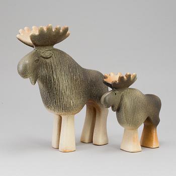 Two stoneware sculptures by Lisa Larson, K-studion.