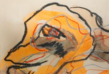 KAREL APPEL, blandteknik på papper, signerad och daterad -72.