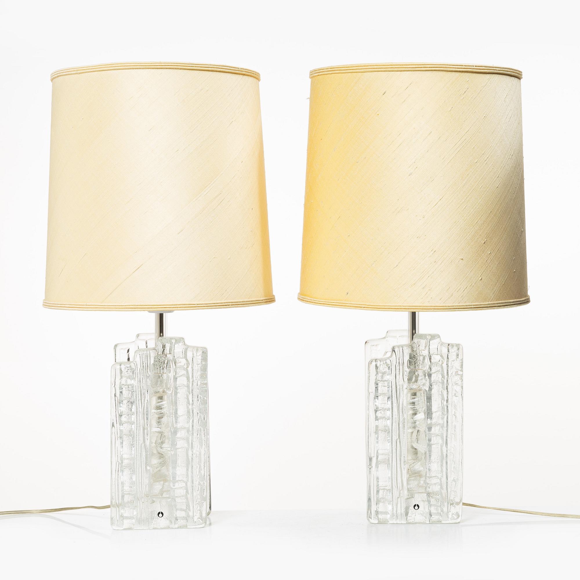 Table lamps, a pair, Pukeberg.