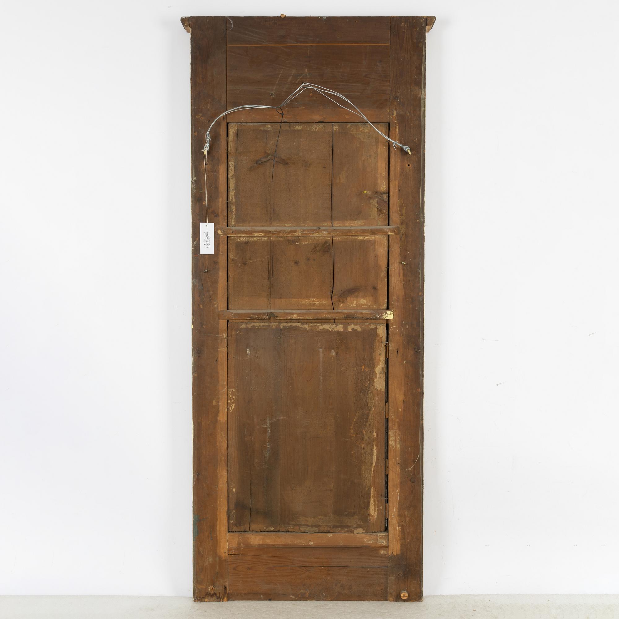 Mirror/wall panel, late Gustavian, circa 1800.