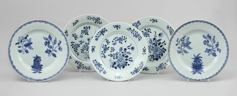 TALLRIKAR, 10 st, porslin, Kina, 1700-tal.