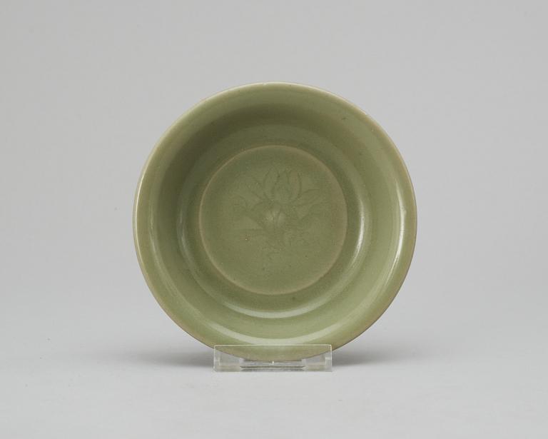 A celadon green Ming plate.