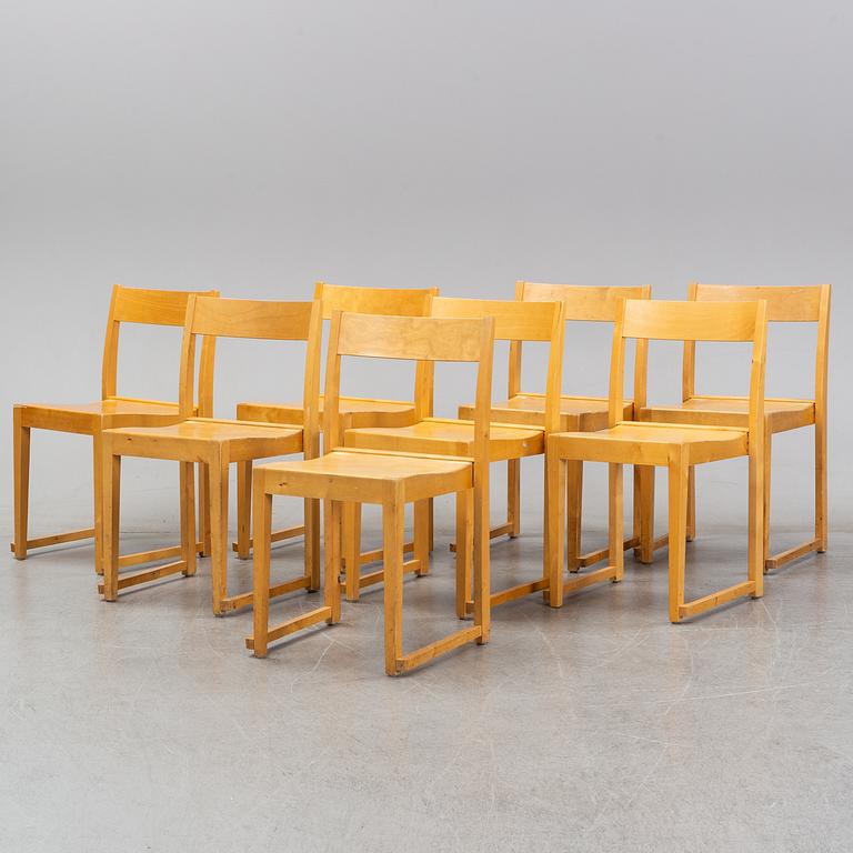 Sven Markelius, eight 'Orkesterstolen' chairs.