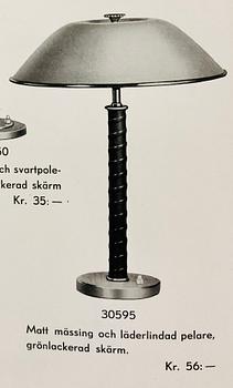 Bertil Brisborg, a table lamp model "30595", Nordiska Kompaniet, 1940s.