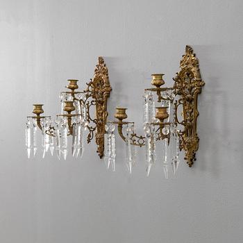 Pair of lampettes, Neo-Renaissance, circa 1900.