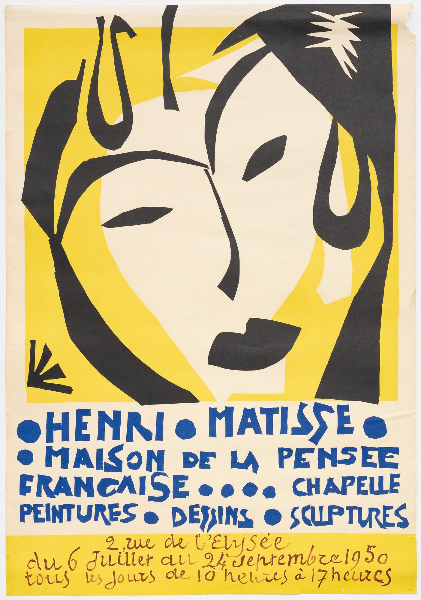 Henri Matisse, after. 'Maison de la Pensée Française'.