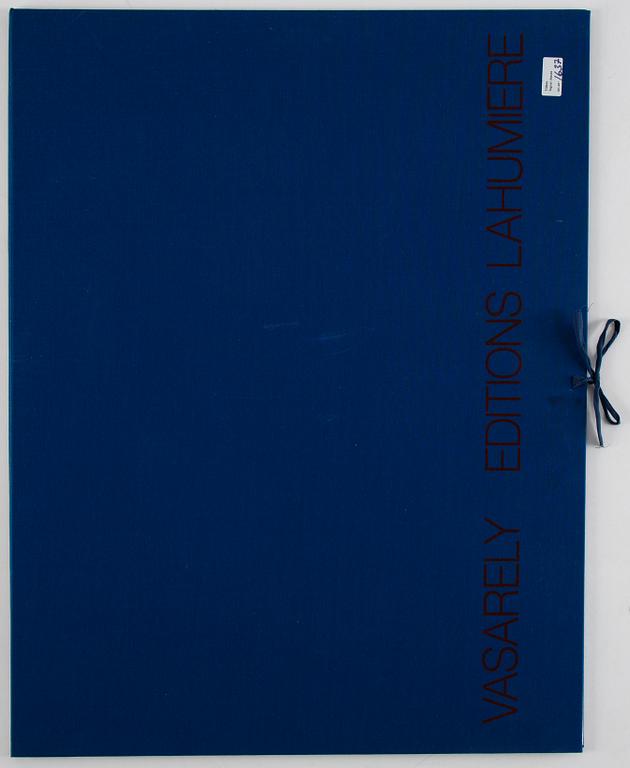 Victor Vasarely, mapp med 5 serigrafier, signerade 99/150.