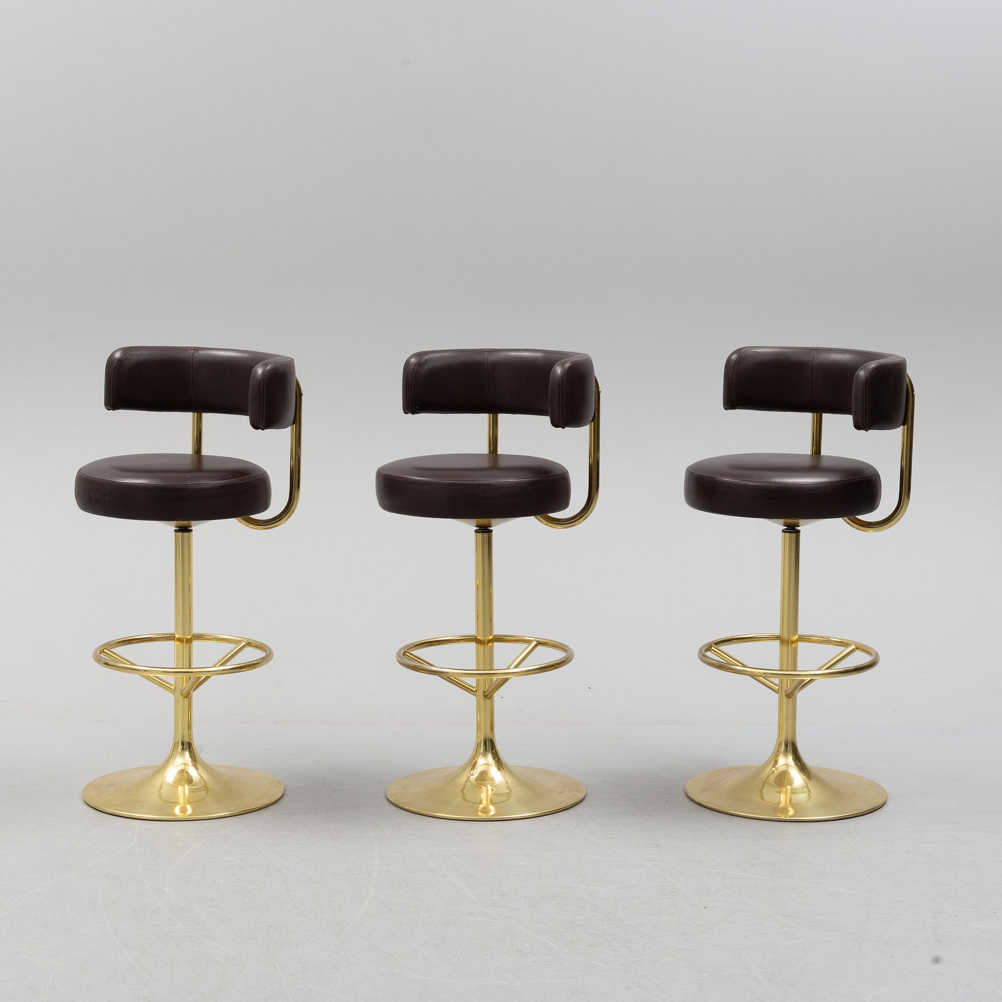 BÖRJE JOHANSON, 3 st barstolar, "Jupiter", Johanson design, Markaryd, 1900-talets andra hälft.