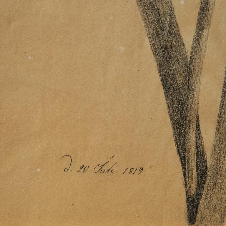 Ramar, ett  par, Sverige, tidigt 1800-tal, Empire, med blomsterstudier av Margareta Tröne (1804-1830).