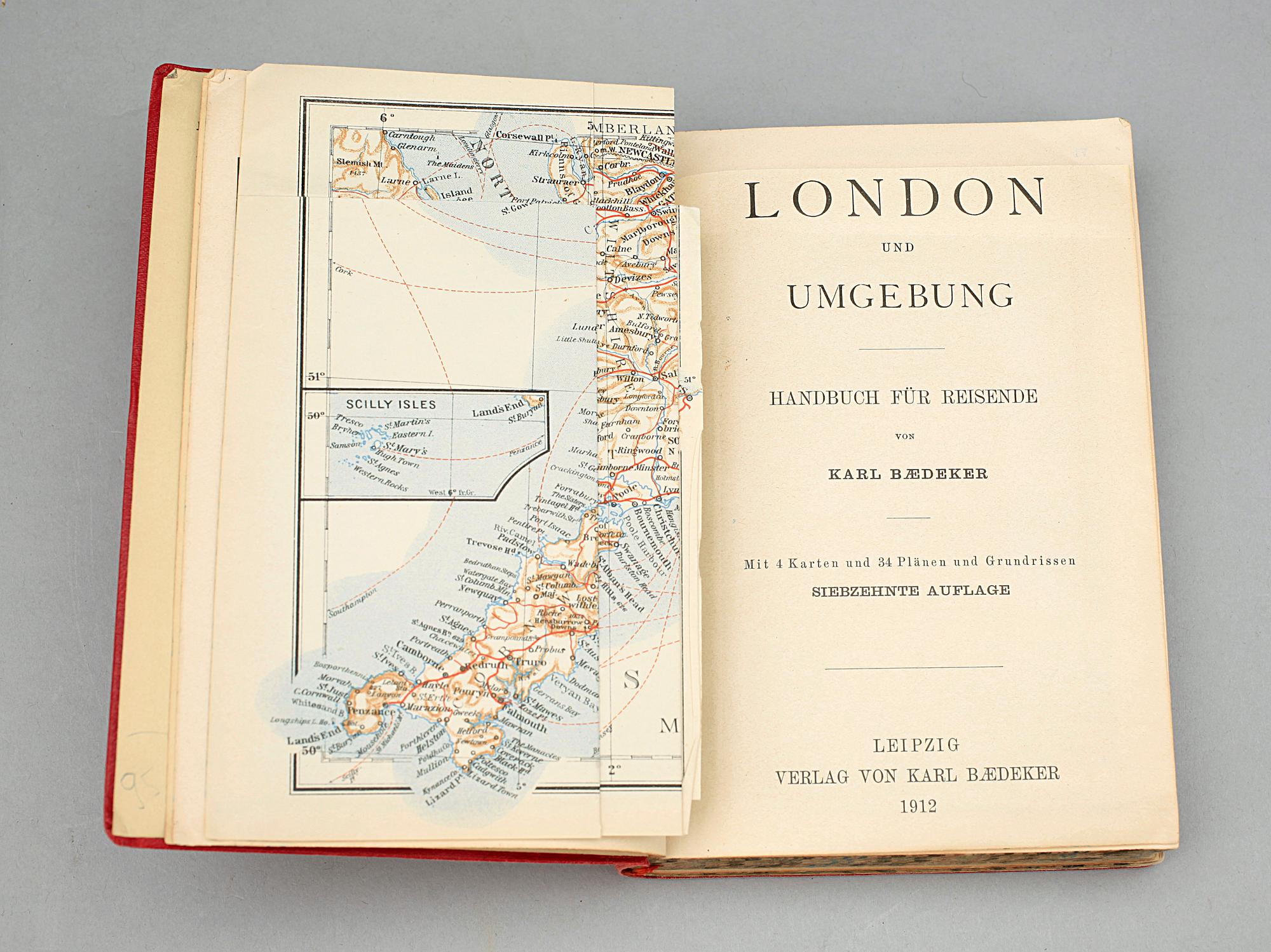 RESEHANDBÖCKER, 12 st, "Baedekers", 1902-1927.