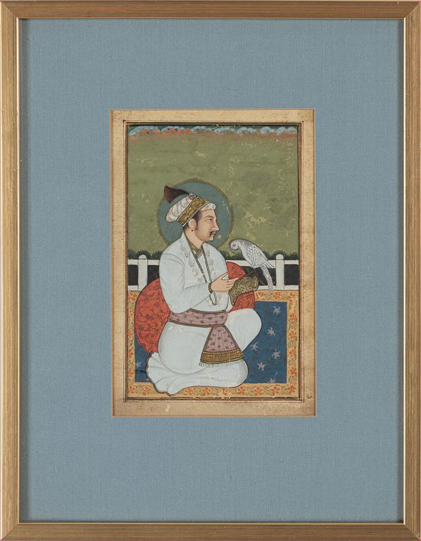 A seated portrait of a nobleman or ruler, Bikaner, Rajasthan, North India, early 19th century.