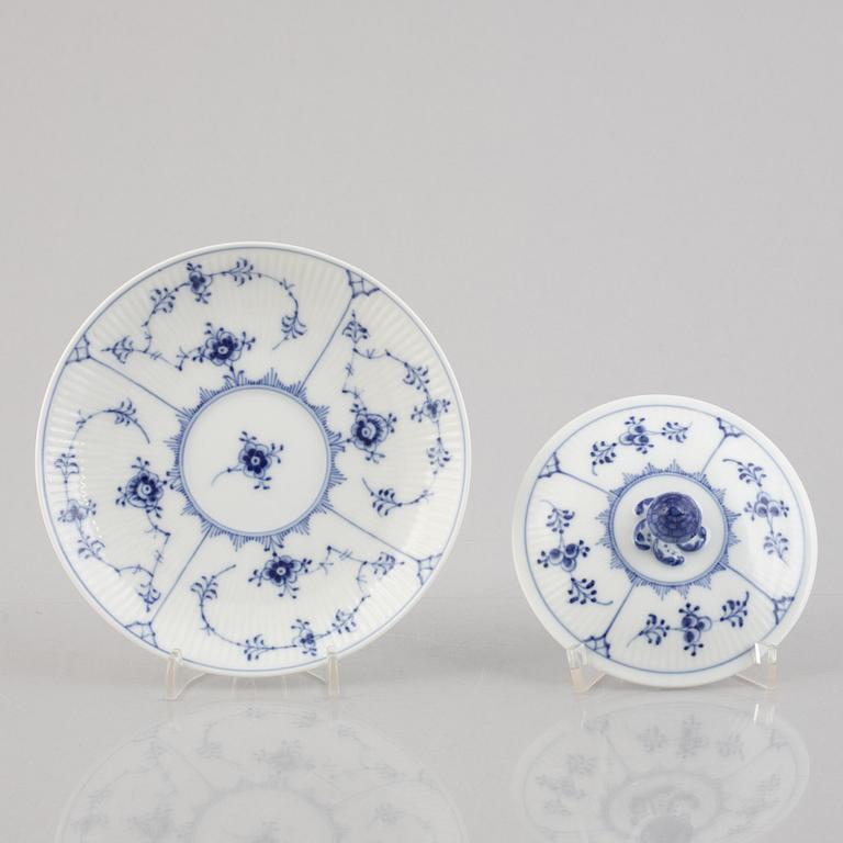 Two 'Blue Fluted' porcelain equelles, Royal Copenhagen, model 764 and 2199, post 1923.