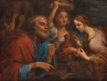 782. Flemish school, 17th Century, Rebecca meeting Abraham's servant.