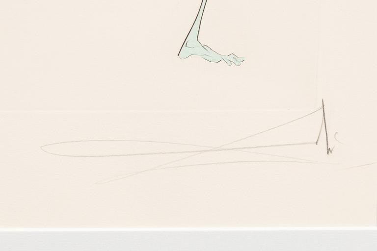 Salvador Dalí, coloured drypoint, 1974, signed and numbered 43/300.
