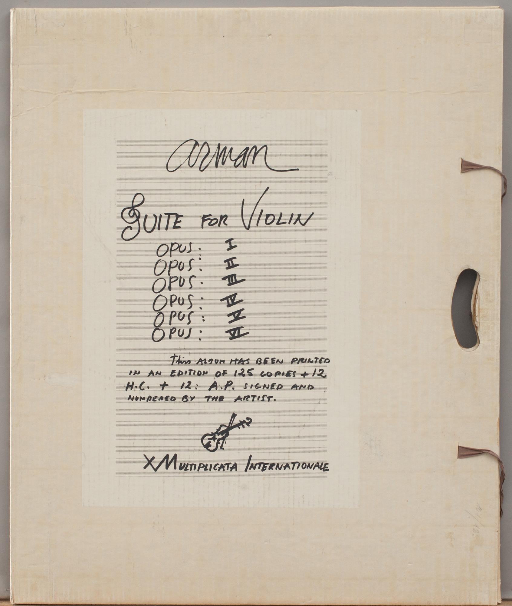 FERNANDEZ ARMAN, "Suite for violin", 6 färgserigrafier, signerade och numrerade 112/125.
