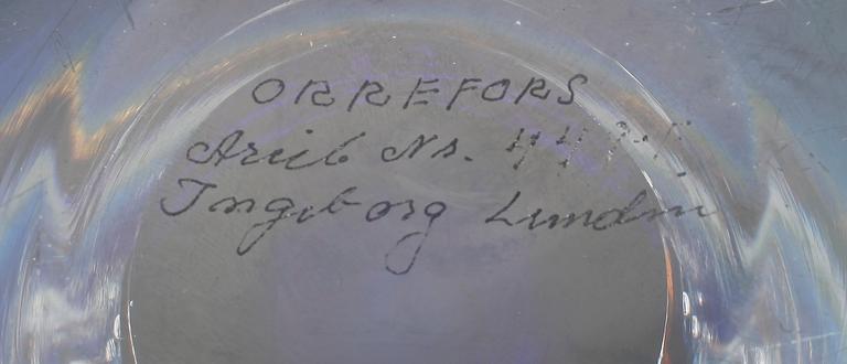 VAS, glas, Ariel, Ingeborg Lundin, Orrefors 1957.