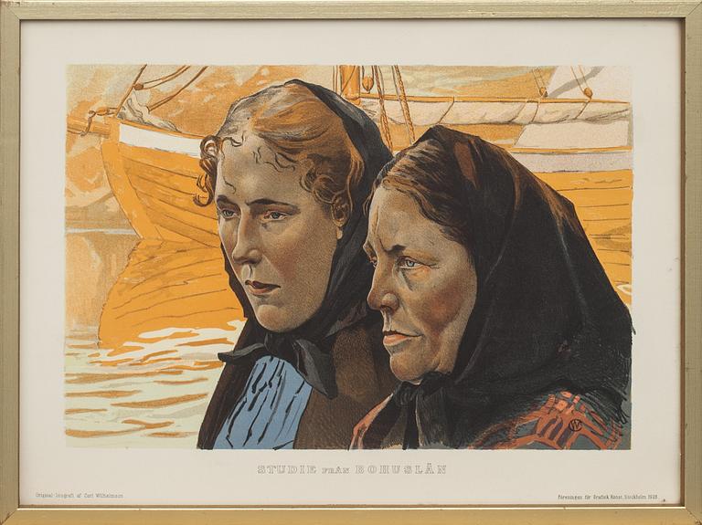 CARL WILHELMSON, färglitografi, sign i plåten.