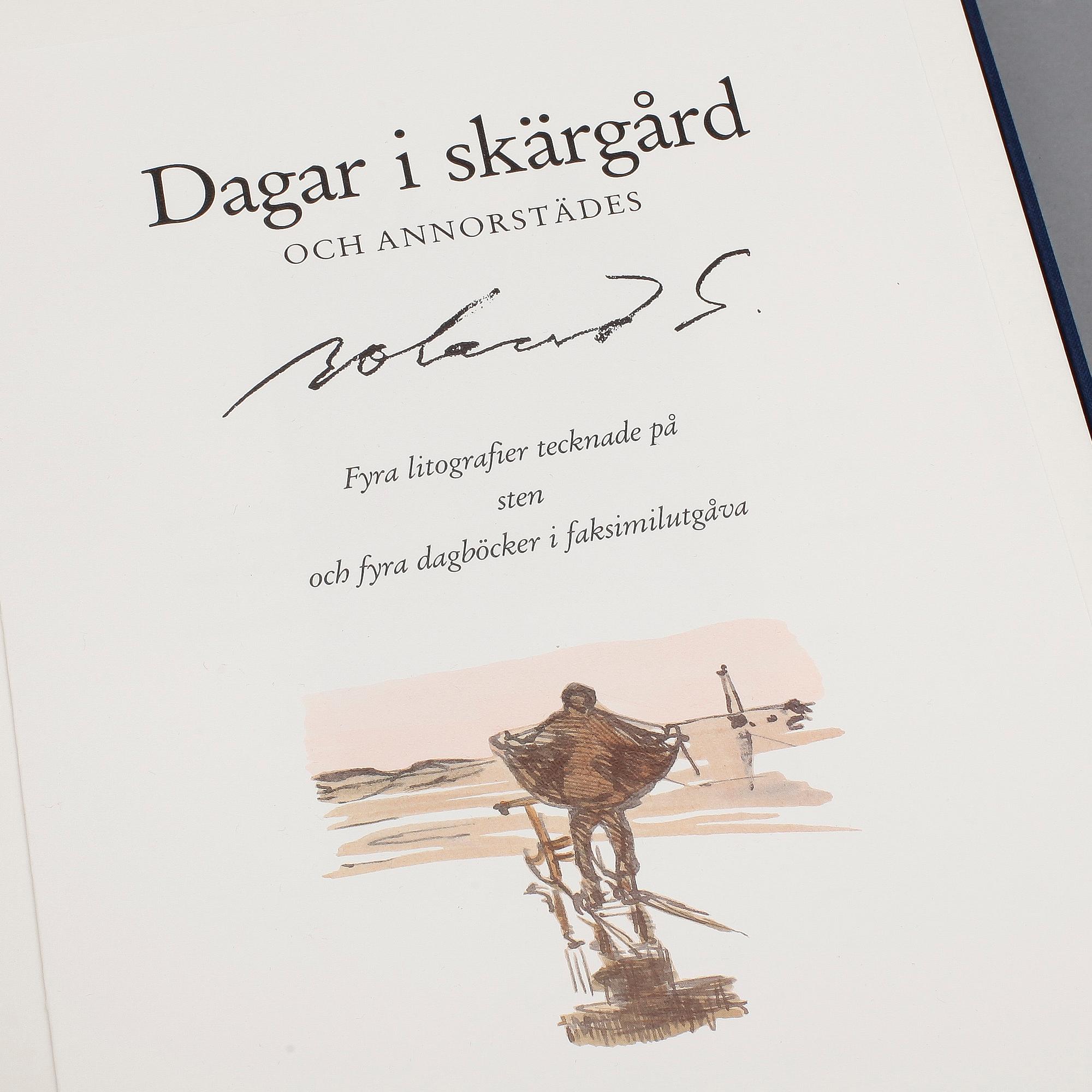ROLAND SVENSSON. 4 färglitografier i kassett, signerade samt numrerad 15/200.