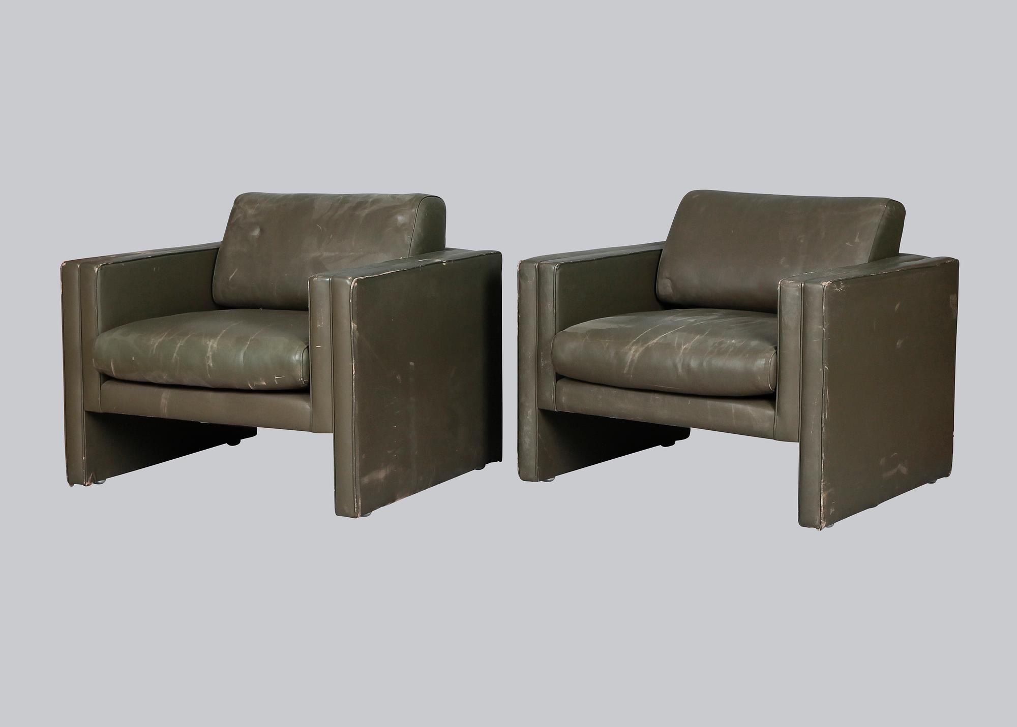 FÅTÖLJER, 1 par, "Studio", Walter Knoll, 1900-talets andra hälft.