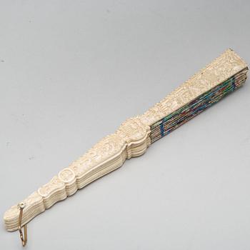 A Chinese fan, Qing dynasty, 19th Century.