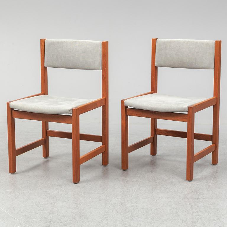 A set of six dining chairs, Ulferts, Tibro, Sweden, second half of the 20th Century.