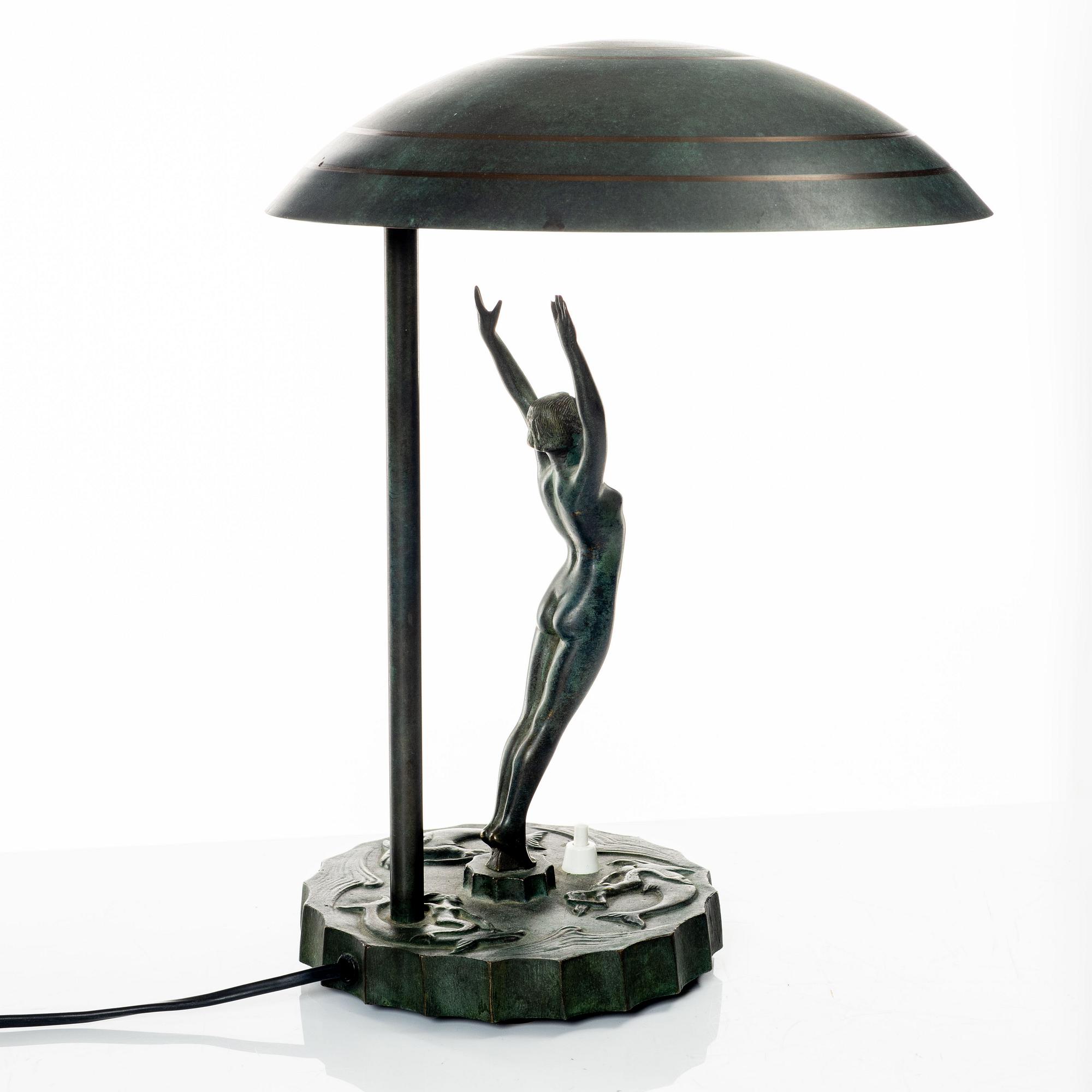 Bordslampa, art deco, 1920/30-tal.