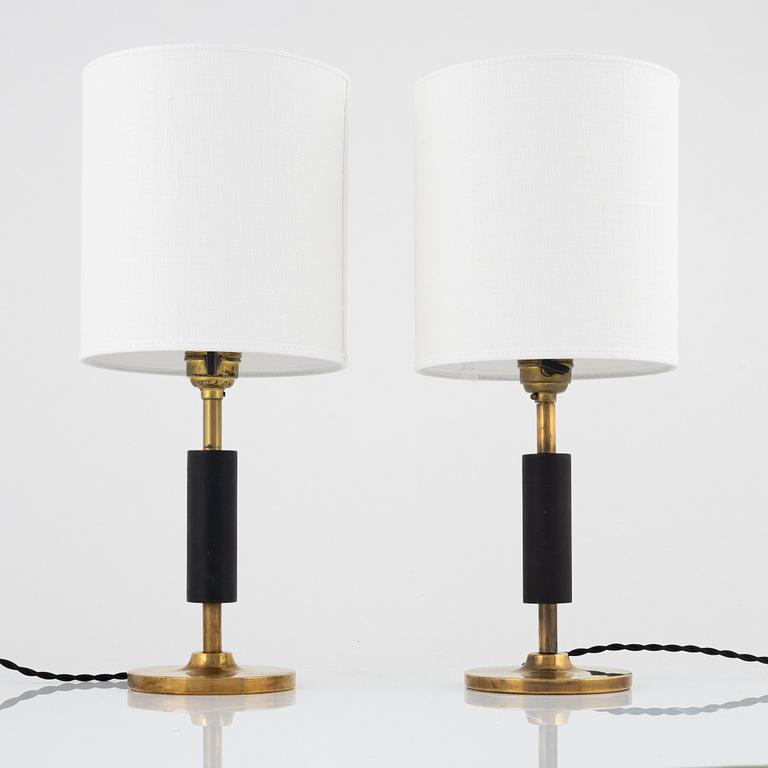 Erik Tidstrand, bordslampor 1 par, modell "27260", Nordiska Kompaniet, 1920-30-tal.