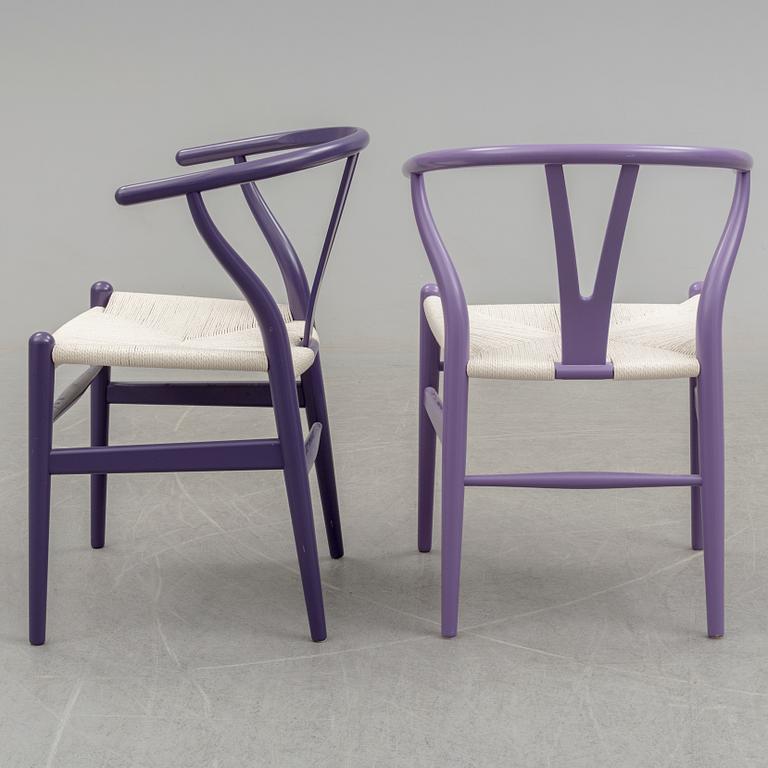 HANS J WEGNER, a pair of 'Y' chairrs from Carl Hansen & Søn, Denmark, 21st Century.