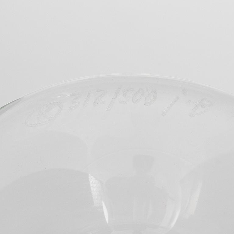 Jonas Bohlin, a pair of snapsglasses , numbered, for Sturehof jubilee 1997, Rejmyre.