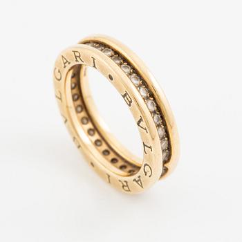Bulgari, ring, B.Zero1, 18K gold with brilliant-cut diamonds.