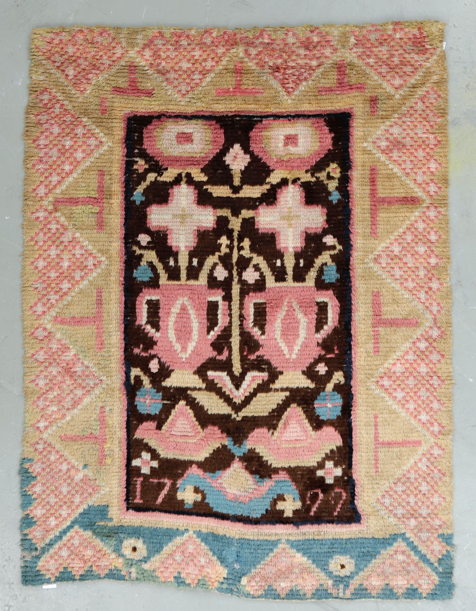 TÄCKE, rya, Sverige/Finland, 1799. Ca 185x145.