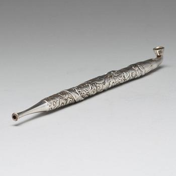 OPIUMPIPA, silver. Japan, Meiji (1868-1912).