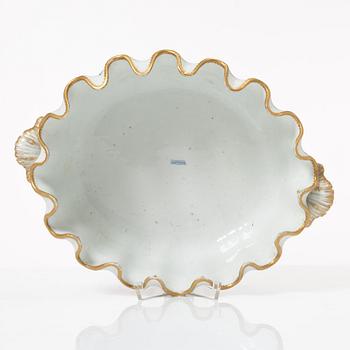 Royal Copenhagen, a glass rinser, "'Saxon Flower', Denmark, 19th century.