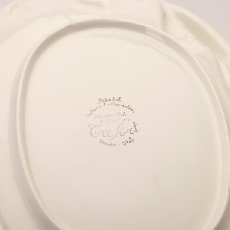 Dinner service, 13 pieces, ceramic, V.B.C. Cre Art, Treviso, Italy.