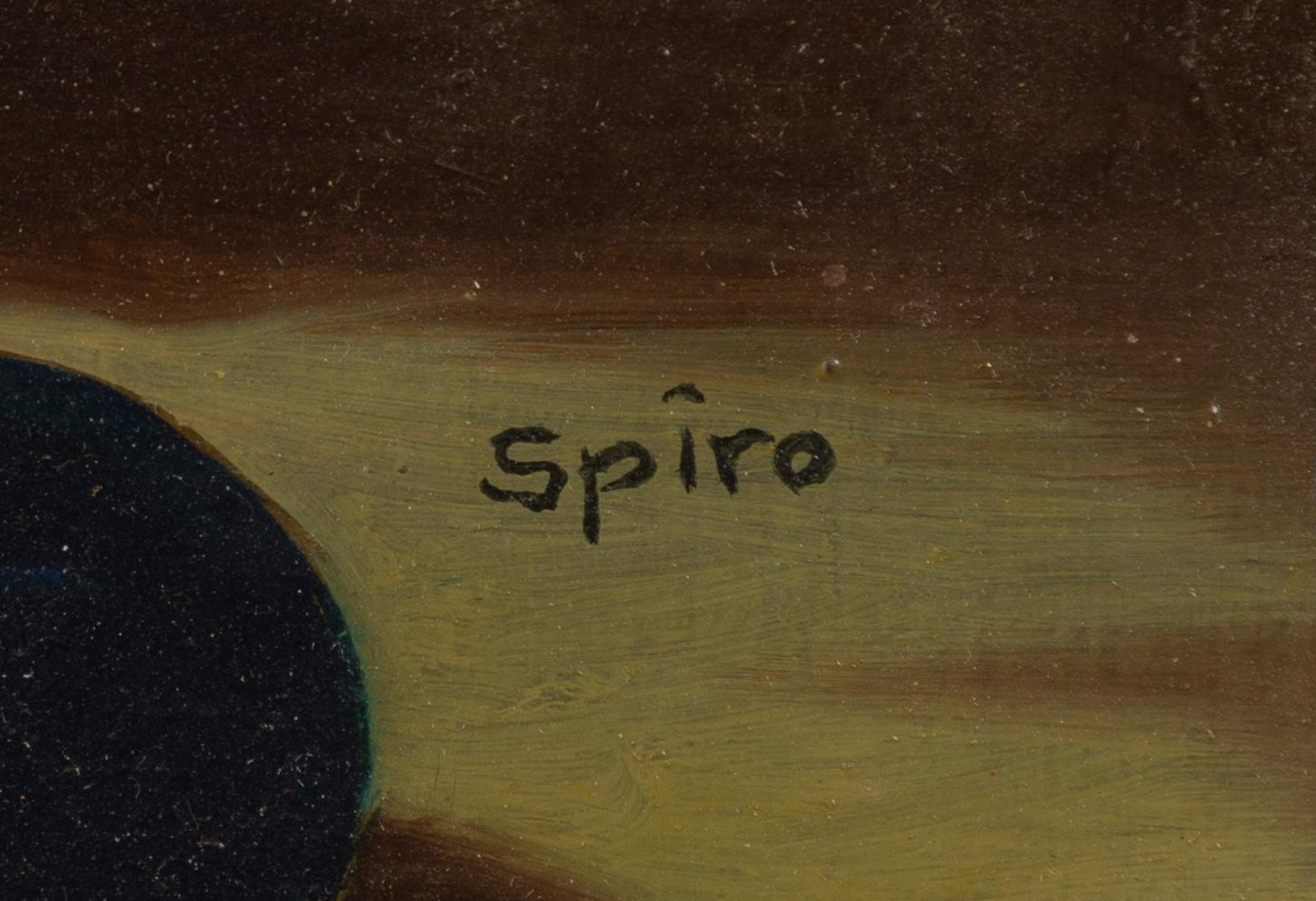 Georges Spiro, Surrealist landscape with fruits.