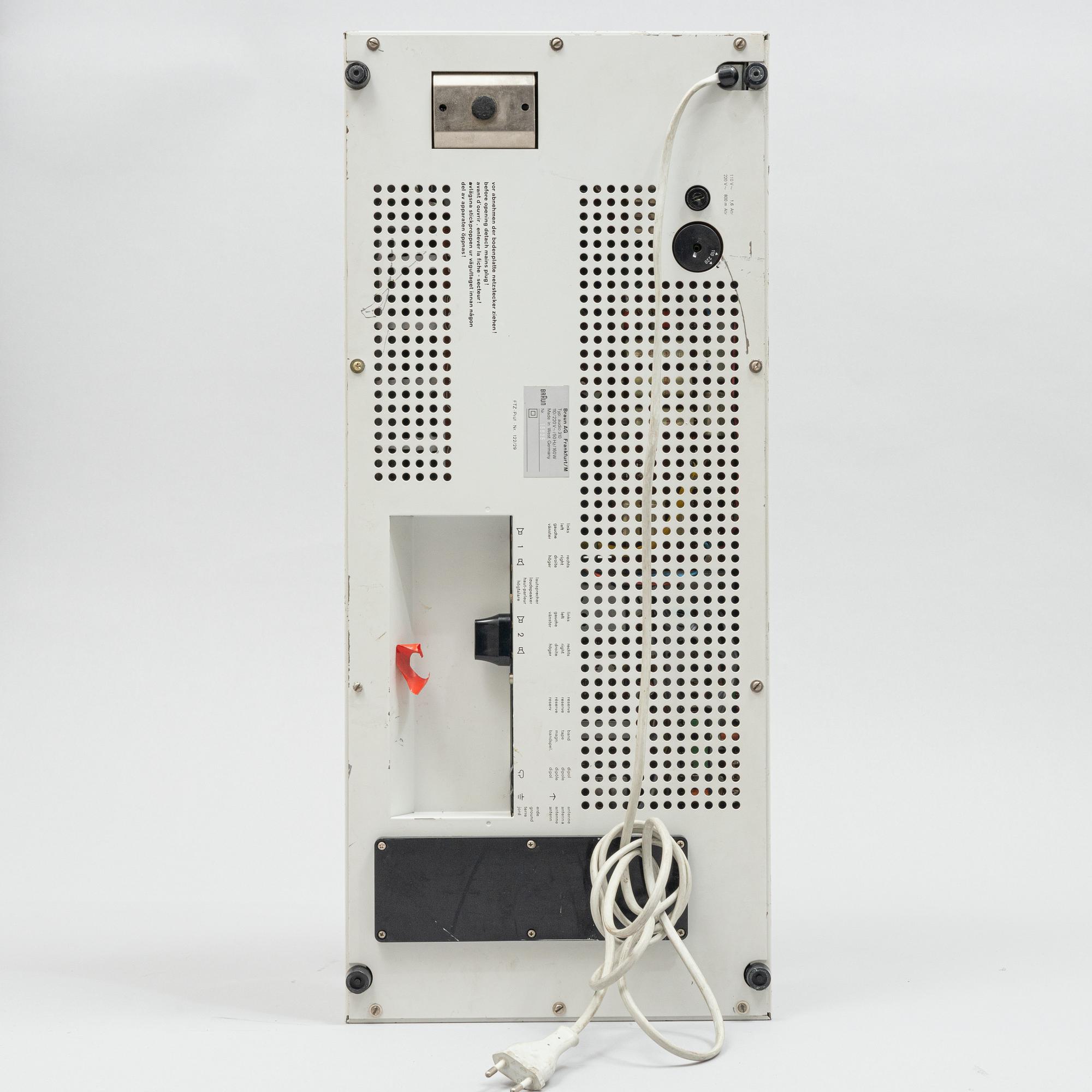 Dieter Rams, stereoutrustning, 5 delar, Braun, Tyskland 1970-tal.