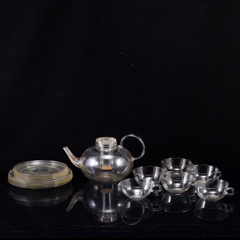 WILHELM WAGENFELD, tea service, Jenaer Glaswerke, Schott Mainz, Germany.