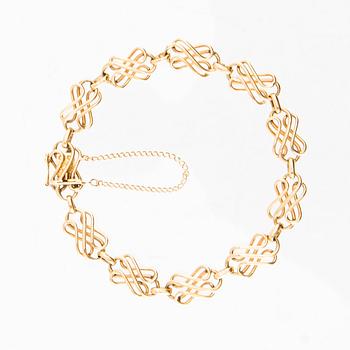 Bracelet, 18K gold, Stockholm 1956, fantasy link.