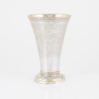 A Swedish Parcel-Gilt Silver Beaker, mark of Erik Lemon, Uppsala 1797.