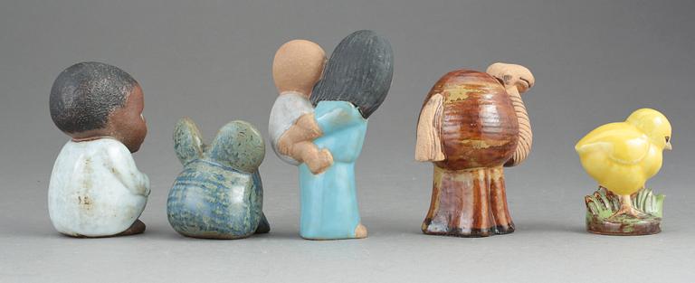 FIGURINER, 5st stengods, Lisa Larson, Gustavsberg.